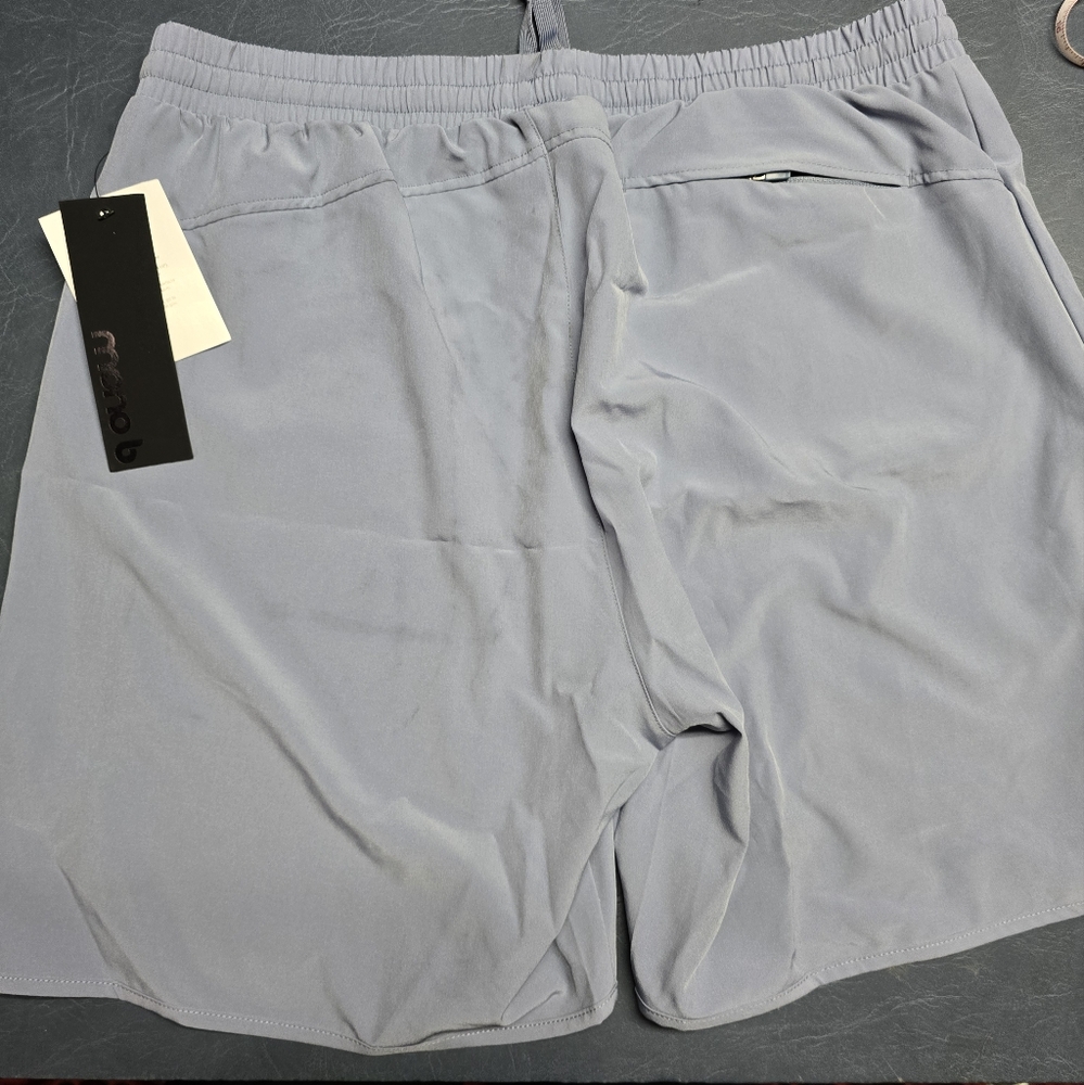 Dusty Blue Atlethic Shorts with tie string shorts NWT Medium - Picture 2 of 2